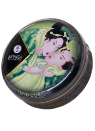 Массажная свеча Exotic Green Tea с ароматом зелёного чая - 30 мл. - Shunga - купить с доставкой в Петрозаводске