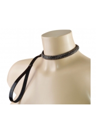 Эффектный сверкающий ошейник с поводком  Гламур - Sitabella - купить с доставкой в Петрозаводске