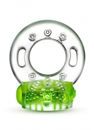 Зеленое эрекционное виброкольцо Arouser Vibrating C-Ring - Blush Novelties - в Петрозаводске купить с доставкой