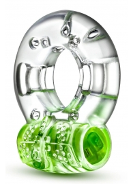 Зеленое эрекционное виброкольцо Arouser Vibrating C-Ring - Blush Novelties - в Петрозаводске купить с доставкой