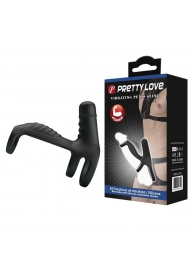 Черная вибронасадка на пенис Vibrating Penis Sling - Baile - в Петрозаводске купить с доставкой