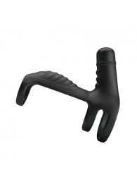 Черная вибронасадка на пенис Vibrating Penis Sling - Baile - в Петрозаводске купить с доставкой