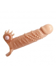 Телесная удлиняющая вибронасадка Penis Sleeve Connor - 17 см. - Baile - в Петрозаводске купить с доставкой