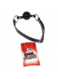 Силиконовый черный кляп-шарик на ремне Black Ballgag - Erotic Fantasy - купить с доставкой в Петрозаводске