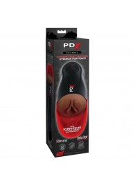 Коричневый мастурбатор-вагина с вибрацией Fuck-O-Matic 2 - Pipedream - в Петрозаводске купить с доставкой