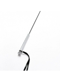 Черный кожаный стек с гладкой ручкой - 55 см. - Crazy Handmade - купить с доставкой в Петрозаводске