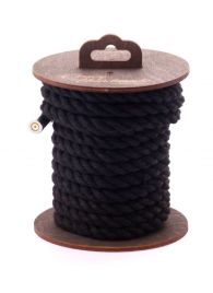 Черная хлопковая веревка для бондажа на катушке - 5 м. - Crazy Handmade - купить с доставкой в Петрозаводске