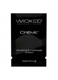 Крем для массажа и мастурбации Wicked Stroking and Massage Creme - 3 мл. - Wicked - купить с доставкой в Петрозаводске