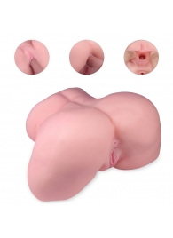 Реалистичный мастурбатор-полуторс с 2 рабочими отверстиями - S-HANDE - в Петрозаводске купить с доставкой