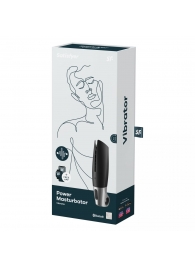 Черный мастурбатор с вибрацией Power Masturbator - Satisfyer - в Петрозаводске купить с доставкой