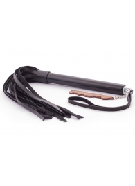 Черная кожаная плеть  Индиго  - 50 см. - Crazy Handmade - купить с доставкой в Петрозаводске