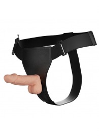 Женский страпон на регулируемых ремешках с вибрацией - 19,4 см. - Baile - купить с доставкой в Петрозаводске