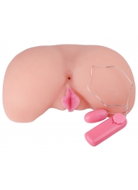 Вагина из кибер-кожи с выносным пультом управления вибрацией - LOVETOY (А-Полимер) - в Петрозаводске купить с доставкой