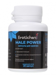 Капсулы для мужчин Erotichard male power - 20 капсул (0,370 гр.) - Erotic Hard - купить с доставкой в Петрозаводске