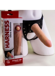 Страпон Харнесс из трусиков и насадки-фаллоса - 17,5 см. - LOVETOY (А-Полимер) - купить с доставкой в Петрозаводске