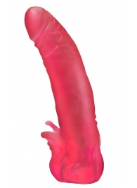 Розовая насадка для страпона с клиторальными лепестками - 18,5 см. - LOVETOY (А-Полимер) - купить с доставкой в Петрозаводске
