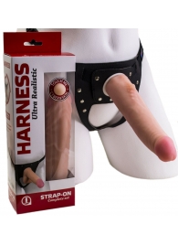 Реалистичный страпон Harness из трусиков и насадки-фаллоса - 18,5 см. - LOVETOY (А-Полимер) - купить с доставкой в Петрозаводске
