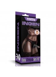 Женский темнокожий страпон Easy Strapon Set 7 Inch - 18 см. - Lovetoy - купить с доставкой в Петрозаводске