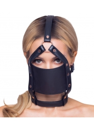Черный намордник с кляпом-шаром Head Harness With A Gag - Orion - купить с доставкой в Петрозаводске