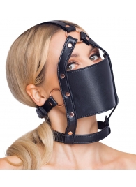 Черный намордник с кляпом-шаром Head Harness With A Gag - Orion - купить с доставкой в Петрозаводске