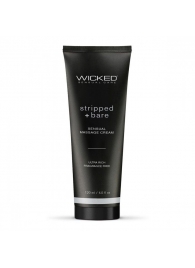 Массажный легкий крем WICKED Stripped plus Bare - 120 мл. - Wicked - купить с доставкой в Петрозаводске