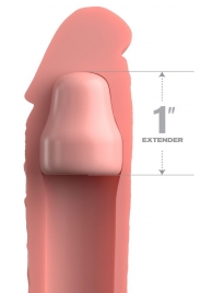 Телесная насадка-удлинитель 1 Inch Silicone X-tension - 17,8 см. - Pipedream - в Петрозаводске купить с доставкой