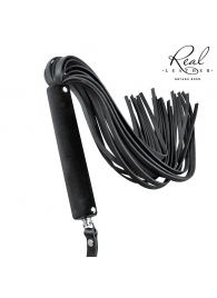 Черная кожаная плеть-флоггер - 84 см. - Notabu - купить с доставкой в Петрозаводске