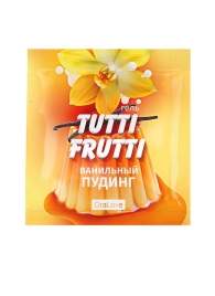 Пробник гель-смазки Tutti-frutti со вкусом ванильного пудинга - 4 гр. - Биоритм - купить с доставкой в Петрозаводске