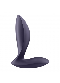 Фиолетовый анальный вибростимулятор Power Plug - Satisfyer - в Петрозаводске купить с доставкой