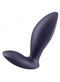 Фиолетовый анальный вибростимулятор Power Plug - Satisfyer - в Петрозаводске купить с доставкой