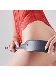 Черная кожаная шлепалка SitaBlack - 30 см. - Sitabella - купить с доставкой в Петрозаводске