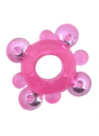 Эрекционное кольцо c бусинками - Toyfa Basic - в Петрозаводске купить с доставкой