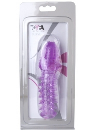 Фиолетовая насадка, удлиняющая половой член - 13,5 см. - Toyfa Basic - в Петрозаводске купить с доставкой