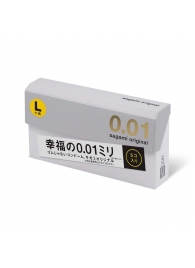 Презервативы Sagami Original 0.02 L-size увеличенного размера - 5 шт. - Sagami - купить с доставкой в Петрозаводске