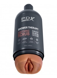 Мастурбатор-вагина цвета карамели Shower Therapy Soothing Scrub - Pipedream - в Петрозаводске купить с доставкой