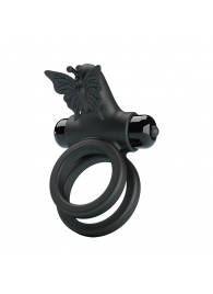 Черное эрекционное виброкольцо Passionate Ring IX - Baile - в Петрозаводске купить с доставкой