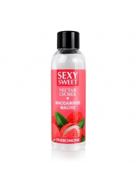 Массажное масло Sexy Sweet Nectar Lychee с феромонами и ароматом личи - 75 мл. - Биоритм - купить с доставкой в Петрозаводске
