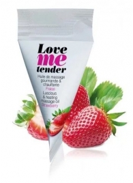 Съедобное согревающее массажное масло Love Me Tender Strawberry с ароматом клубники - 10 мл. - Love to Love - купить с доставкой в Петрозаводске