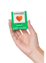 Презервативы анатомической формы Masculan Anatomic - 3 шт. - Masculan - купить с доставкой в Петрозаводске