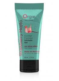 Съедобный интимный гель Orgie Lube Tube Cocktail Strawberry Mojito - 50 мл. - ORGIE - купить с доставкой в Петрозаводске