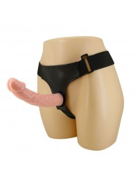 Гладкий фаллоимитатор с крупной головкой на ремешках - 19,7 см. - Baile - купить с доставкой в Петрозаводске