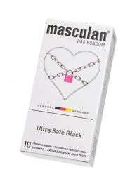 Ультрапрочные презервативы Masculan Ultra Safe Black - 10 шт. - Masculan - купить с доставкой в Петрозаводске