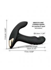Черный вибромассажер простаты Multi P-Joy с 3 моторами - Dorcel - в Петрозаводске купить с доставкой