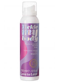 Массажная хрустящая пенка Tickle My Body Strawberry с ароматом клубники - 150 мл. - Love to Love - купить с доставкой в Петрозаводске