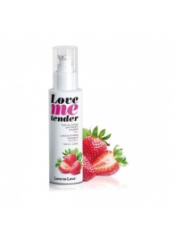Съедобное согревающее массажное масло Love Me Tender Strawberry с ароматом клубники - 100 мл. - Love to Love - купить с доставкой в Петрозаводске