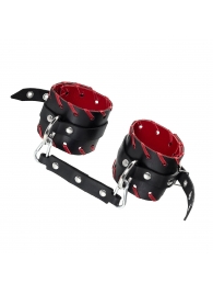 Черно-красные оковы из натуральной кожи - Pecado - купить с доставкой в Петрозаводске