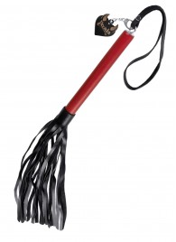 Черно-красная кожаная плеть - 50 см. - Pecado - купить с доставкой в Петрозаводске