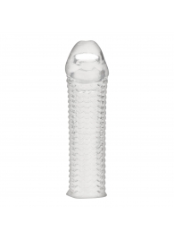 Текстурированная насадка на пенис Clear Textured Penis Enhancing Sleeve Extension - 16,5 см. - BlueLine - в Петрозаводске купить с доставкой