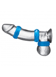 Комплект из трех голубых колец для эрекции 3-Pack Nuts   Bolts Stretch Cock Ring Set - BlueLine - в Петрозаводске купить с доставкой