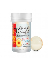 Интимный гель Esferas do Dragao Hot Ball с охлаждающе-разогревающим эффектом (2 шарика по 3 гр.) - HotFlowers - купить с доставкой в Петрозаводске